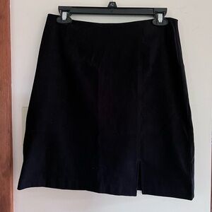 Fashion Bug Black A-Line Skirt with Front Slit